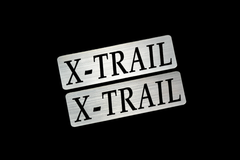 EE-727-2 X-TRAIL 銀黒 アクリル2層 ステッカー 日産 Xトレイル T30 T31 T32 T33 前期 後期 モデリスタ 2枚1セット
