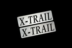 EE-727-2 X-TRAIL 銀黒 アクリル2層 ステッカー 日産 Xトレイル T30 T31 T32 T33 前期 後期 モデリスタ 2枚1セット