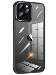 【在庫処分】ワイヤレス充電対応 人気 黄変防止 御洒落なメッキ金属リング 薄型 強化ガラスフィルムレンズ保護 防水防塵 カメラカバー付き シリコン耐衝撃 クリア背面アクリルプレート アイフォン１４プロマックスカバー ブラック 専用ケース Max iphone1