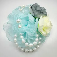 コサージュ 卒園式　卒業式　入園式入学式 結婚式 発表会 ＊フォーマルコサージュ＊パールブローチD27