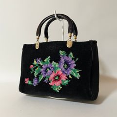 2508-49｜美品｜フェイラー ハンドバッグ シュニール織 ナイロン ブラック 2508-49｜美品｜フェイラー ハンドバッグ シュニール織 ナイロン