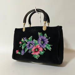 2508-46｜美品｜フェイラー ハンドバッグ シュニール織 ブラック