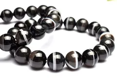 黒瑪瑙 サードオニキス 10mm ブレスレット 1個売り パワーストーン 天然石 _BG5151-10