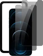 BLUE CRAFT BLUECRAFT ガラスフィルム 日本AGC素材採用強化ガラス 液晶保護フィルム 硬度9H 指紋防止 気泡防止 自動吸着(覗き見防止 2枚セット ガイド枠付(12シリ,  iPhone 12/iPhone 12 Pr)