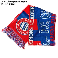 UEFA Champions League 2011-12 FINAL 決勝 UEFAチャンピオンズリーグ チェルシーFC FCバイエルンミュンヘン サッカーマフラー フットボールマフラー 古着