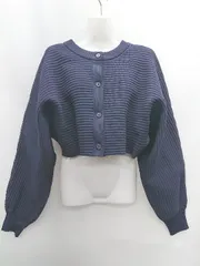 ◇ KBF アーバンリサーチ ショート丈 ドルマン 長袖 カーディガン サイズONE ネイビー レディース P  【1406180057077】