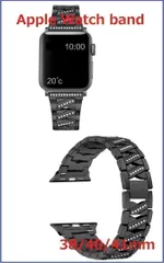 Apple Watch バンド ラインストーンステンレス38/40/41ｍｍBK