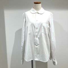 RJ-B028 コムデギャルソン コムデギャルソン COMME des GARCONS COMME des GARCONS 綿ブロード 2本袖 丸襟長袖ブラウス 白 Sサイズ 2022年A/W
