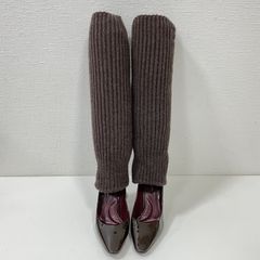 LOUIS VUITTON　ルイヴィトン　ニット　レッグウォーマー　パテント　ドッキング　パンプス　35　1/2　あ250109-1