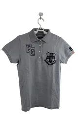 【美品】PEARLY GATES(パーリーゲイツ) ポロシャツ グレー レディース 1 055-8160202 ゴルフ用品 2504-0865 中古