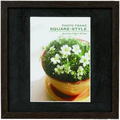 ナカバヤシ 木製スクエアフォトフレーム 2L判 ブラウン フ-TQW-301-BR 1