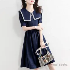 送料無料 ！ワンピース レディース 40代 膝丈ワンピース 春夏 半袖ワンピース きれいめ 花柄 シフォンフレアスカートaライン 韓国風 オシャ【目玉商品】ZZ520