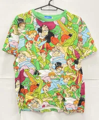 東京ディズニーリゾート Tシャツ ピーターパン(総柄/緑) Sサイズ
