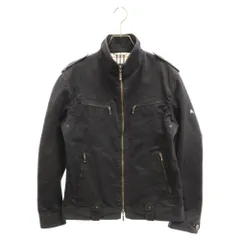 BURBERRY BLACK LABEL (バーバリー ブラックレーベル) 裏ノヴァチェック柄 コットン ジップアップジャケット ブラック BMP16-504-09のサムネイル