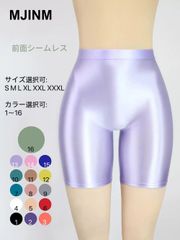 MJINM ハーフタイツ ショートパンツ 4分丈 スベスベ生地 タイツ 高光沢 つるつる コスプレ衣装 新体操 イベントコスチューム ラインナップ豊富