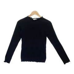 Samansa Mos2 blue サマンサモスモスブルー M レディース 長袖トップス　黒　ロンT カットソー 20240610-0020