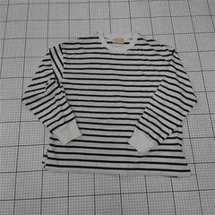 ◇ Θ nano universe ナノ ユニバース ボーダー 長袖 Tシャツ カットソー サイズF ブラック系 ホワイト系 レディース E  【1509300009236】