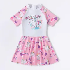 キッズ 水着 女の子 ワンピース フレアスカート スイムウェア チュニック 紫外線カット率99.9%以上 ジュニア UPF50+ 速乾 耐久性 温泉 おしゃれ プール