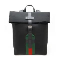 グッチ　gucciリュック　バックパック　キャンバス　ブラックモノグラム希少レア キャンバス GUCCI(グッチ) バックパック・リュック(メンズ