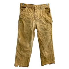 Carhartt ワークパンツ W34 カーハート ダブルニー ブラウン USA製 古着卸 アメリカ仕入 2502-782