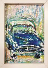 チョビベリー作 「雨の日のキングスウェイ」水彩色鉛筆画 ポストカード