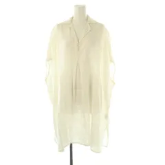 パドカレ pas de calais リネン チュニック シャツ フレンチスリーブ 36 ホワイト /DF ■OSのサムネイル