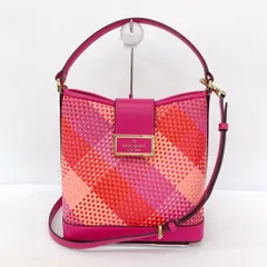 kate spade ケイトスペード 2WAY ハンドバッグ ショルダー カバン 鞄 リーガン ウーブン ストロー バケット レディース 服飾小物 DF16050■