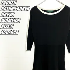 LAUREN RALPH LAUREN DRESS　ローレン ラルフローレン　ワンピース ドレス　サイズ表記S 160/84A　ブラック×アイボリー