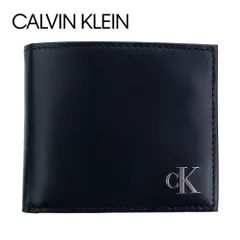 カルバンクライン Calvin Klein 財布 二つ折り メンズ ギフトボックス付き レザー 本革 札入れ カードケース 小銭入れあり ミニ財布 ブラック 人気 31KJ130003