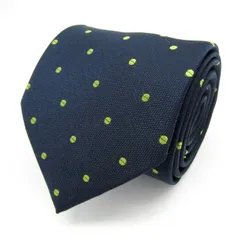 ポロクラブ ブランド ネクタイ ドット パネル柄 PO  メンズ ネイビー POLO CLUB 【中古】