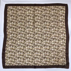 2508-303｜美品｜コーチ シグネチャー スカーフ ダークブラウン タグあり