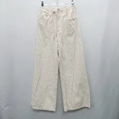 ◇ Θ MOUSSY マウジー ウエストゴム ワイドデニム サイズ1 アイボリー系 レディース E  【1412260005883】