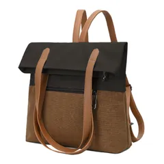 [FairyPomu] トートリュック トートバッグ 2way 帆布 ビジネスリュック 肩掛け 多機能 A4 通勤 通学 レディース メンズ (ブラック) [ブラック]