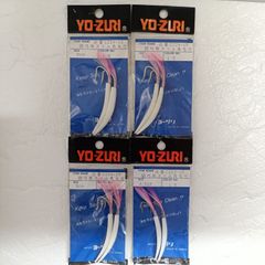 YO-ZURI　ヨーヅリ　弓角スリム鳥毛付　4.5cm　COLOR NO.15　4袋セット　イナダ　ハマチ　サバ　サーフ　日本製　ルアー 　針　仕掛　フック　釣具　釣り用品　まとめ売り　釣り引退セット　※194