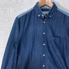 アダムエロペ　切り替え　デニムシャツ
