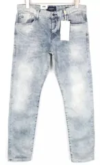 SCOTCH & SODA 　W34/L32スリムフィット ウォッシュドブルー コットンストレッチのサムネイル