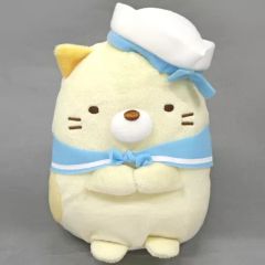 [중고] 봉제인형 고양이 리본 해양 봉제인형 [스미코구라시]
