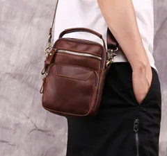 ショルダーバッグ ベルトポーチ ウエストバッグ 胸付けポーチ ハンドバッグ スマホバッグ 4WAY 本革 メンズ 防水