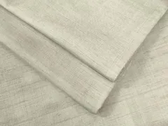 平和屋着物●男性　結城紬　色無地　練色　正絹　逸品　CAAU2403yc