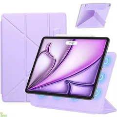 ライトパープル SANDUODD iPad Air 11インチ ケース M2/M3 (2024/2025、第6/7世代)/iPad Air 第5/4世代 ケース(2022/2020)/iPad pro 11インチ ケース(2018)専用 横置＆縦置 角度調