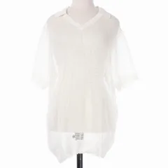 メゾンマルジェラ Maison Margiela 白タグ 21SS メッシュ ポロシャツ カットソー 半袖 L ホワイト 白 S30GL0038 国内正規のサムネイル