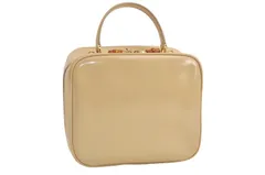 GUCCI グッチ バンブー 2Way バニティ ハンドバッグ レザー クリーム ホワイト ジャンク 7046M