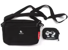 【中古】バッグ ミッキーマウス＆ミニーマウス ポーチ付きショルダーバッグ 「ディズニー×Manhattan Portage」 ディズニーストア限定