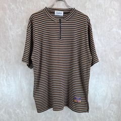 Limited リミテッド ボーダー サマーニット 薄手 ゆる着 スリット ブラック　黒 ブラウン 茶色 スタンドカラー ハーフジップ