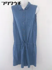 ◇ AMERICAN RAG CIE アメリカンラグシー ノースリーブ デニム オールインワン サイズF インディゴ レディース  【中古】 【1109100017457】