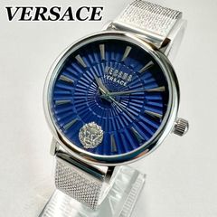 【新品】ヴェルサス/ヴェルサーチ シルバー ブルー レディース高級腕時計