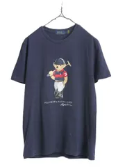 【お得なクーポン配布中!】 ポロベアー ポロ ラルフローレン プリント 半袖 Tシャツ メンズ レディース S / キャラクター プリントT クルーネック シングルステッチ 紺