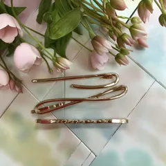 ●ヘアピン 3本セット 差しピン ゴールド   ヘアアクセサリー おしゃれ  かわいい ヘアアレンジ  髪飾り