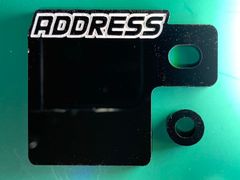 自賠責ステッカープレート　アドレス　ADDRESS　上文字B　黒地白文字