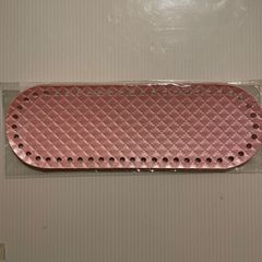 【編み物作品用底板】24cm×8cm52目ピンクキルト nozomiさん製作 ロシアヤーン かぎ針編み ハンドメイド バッグ 糸 tシャツヤーン ズパゲッティ